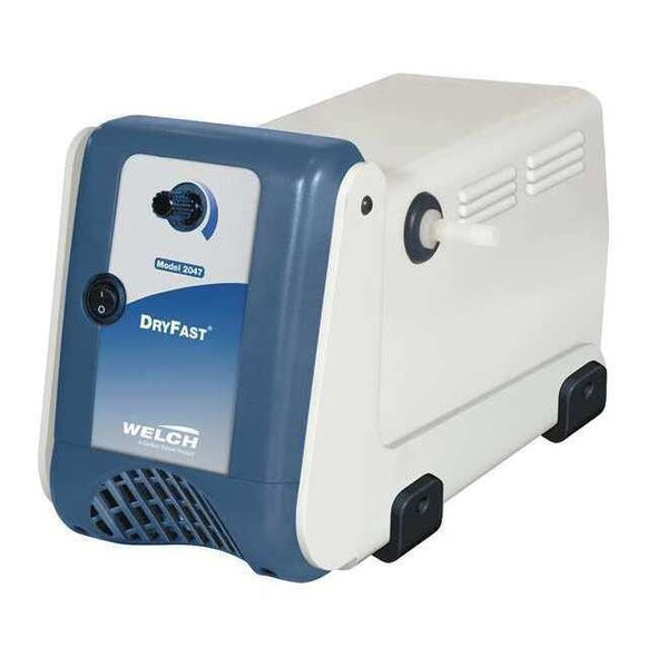Welch Vacuum Pump,1/5 HP,29.85 In. Hg,1.2 cfm 2042B-01