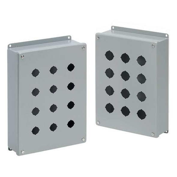 Nvent Hoffman Pushbuttn Enclosure,2.75 in D,Mild Steel E2PB