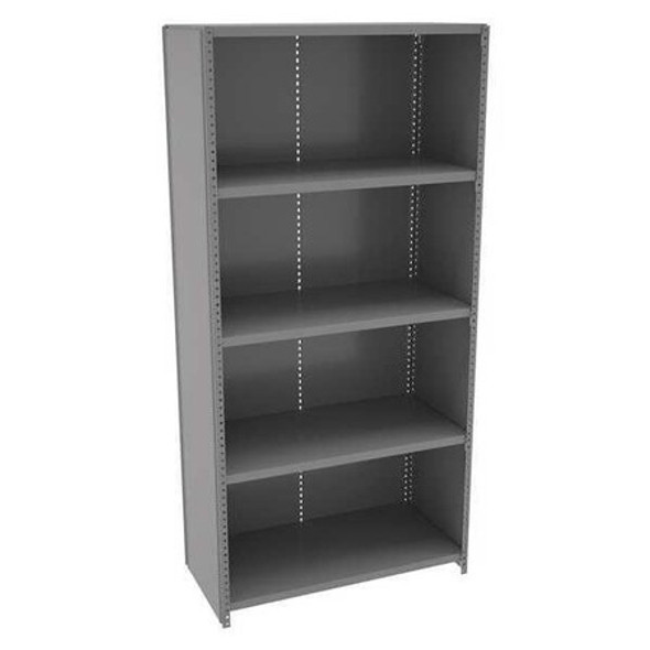 Metal Shelving Unit, 18"D x 36"W x 75"H, 4 Shelves, Carbon Steel