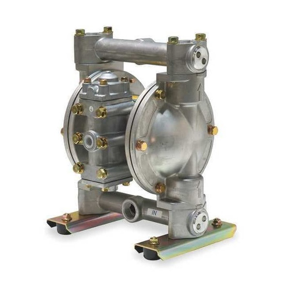 Dayton Double Diaphragm Pump, Aluminum, Air Operated, PTFE, 21 GPM 6PY52