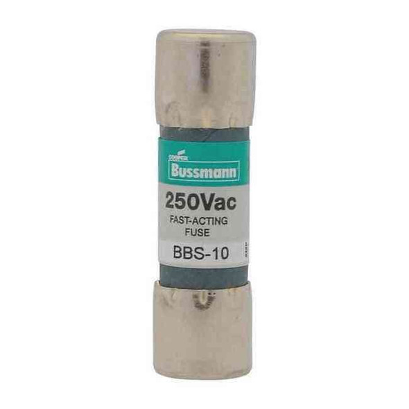 Midget Fuse, Fast-Acting, 10A, 250V AC, Non-Indicating, 10kA at 250V AC
