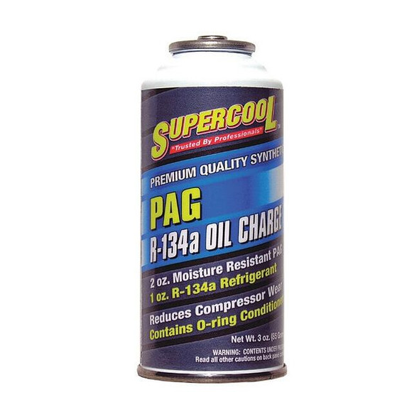 Supercool A/C 134a Charge and PAG Lubricant Can Yellow/Green Tint, 1 PK 16310