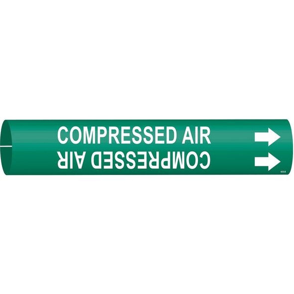 Brady Pipe Mrkr,Compressed Air,1-1/2to2-3/8 In, 4033-B 4033-B