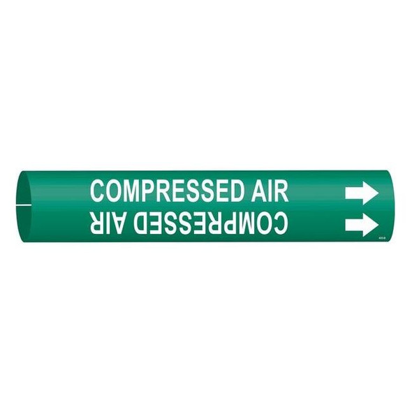 Brady Pipe Mrkr,Compressed Air,1-1/2to2-3/8 In, 4033-B 4033-B
