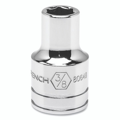 6 Point Standard SAE Socket, 1/2 in Drive, 3/8 in Opening