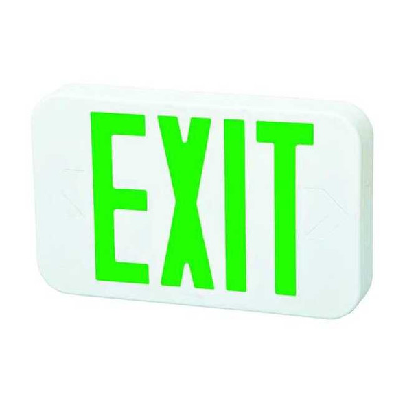 Exit Sign, White, 1 or 2 Face(s), LED, Universal Mount, Nickel Cadmium