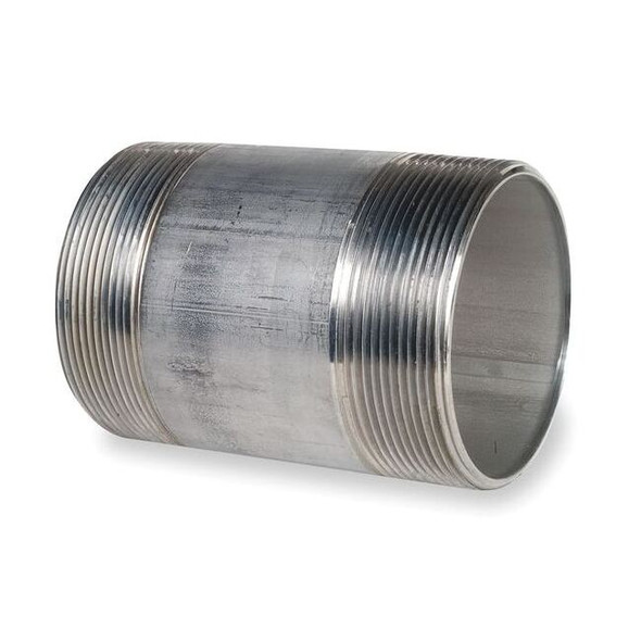3" MNPT x 5" TBE Stainless Steel Pipe Nipple Sch 40, Thread Type: NPT