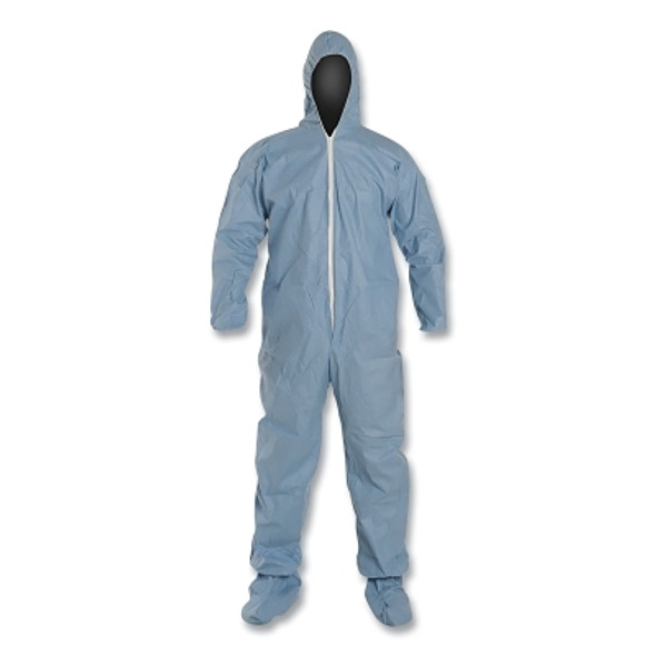 Tempro Coveralls with Attached Hood and Integrated Socks, Blue, Large Tempro Coveralls with Attached Hood and Integrated Socks, Blue, Large