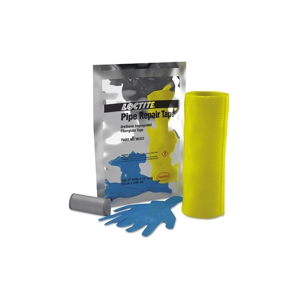 Pipe Repair Kit, 4 in x 12 ft  , White Tape, with Epoxy stick and Gloves
