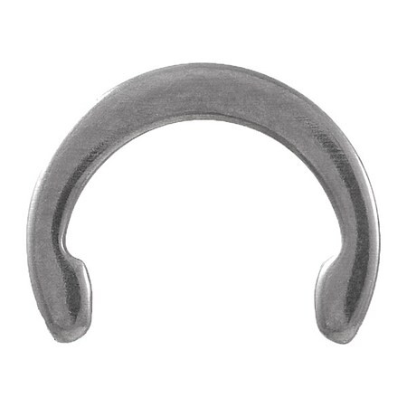 Crescent Ring, Stainless Steel Plain Finish, 1/2 in Shaft Dia, 15 PK