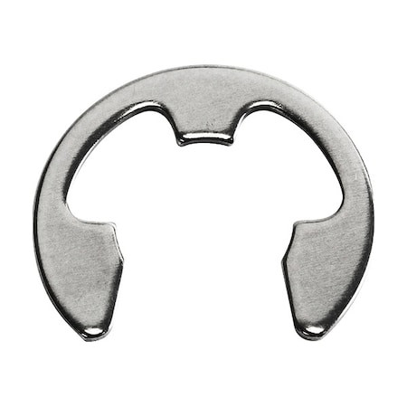 E-Clip, Stainless Steel, Plain Finish, 1/2 in Shaft Dia, 10 PK