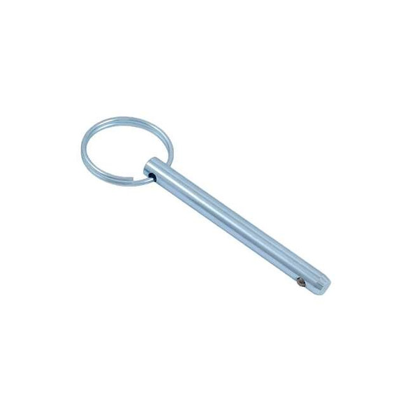 Detent Hitch Pin, 1/4 in Dia, 3 in Usable Lg, Steel, Ungraded, 10 PK