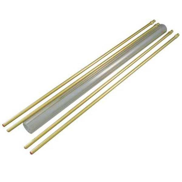 Penberthy Glass Rod Kit,Plain,5/8In Dia,8In L 1LG-8
