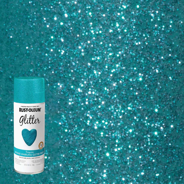 Rust-Oleum 10.25 Oz. Turquoise Glitter Spray Paint 302573
