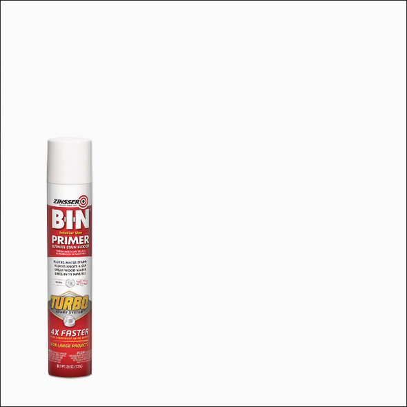 Zinsser 26 Oz. B-I-N Primer Spray with Turbo Spray System, Flat White 356880