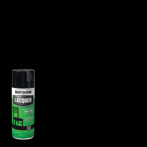 Rust-Oleum 11 Oz. Black Gloss Lacquer Spray Paint 1905830