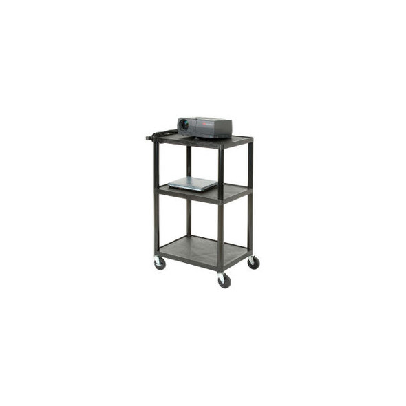 Luxor Plastic Audio Visual & Instrument Cart 32 X 24 X 40 Three Shelves