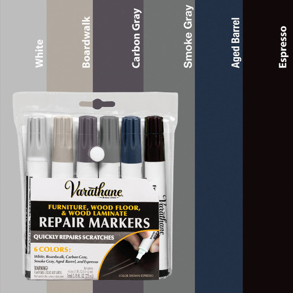 Varathane Furniture, Wood Floor and Laminate Repair Markers (6-Count) 374189