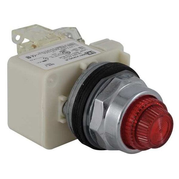 Schneider Electric Push to Test Pilot Light,Red,LED 9001KT38LRR31