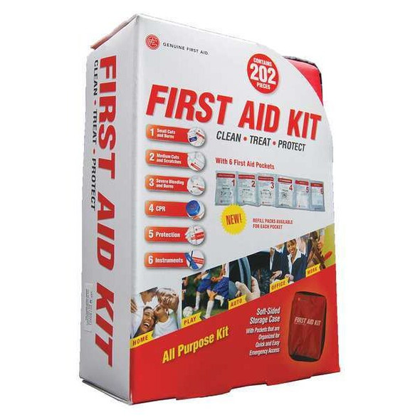 First Aid Kit and Housing, Nylon 202 Components, 25 People Served