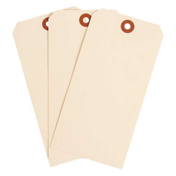 Blank Shipping Tag, Cardstock, 6-1/4" H x 3-1/8" W, Manila, Rectangle, 1000 PK