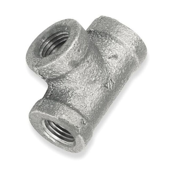 2-1/2" x 2-1/2" x 3/4" FNPT Galvanized Reducing Tee