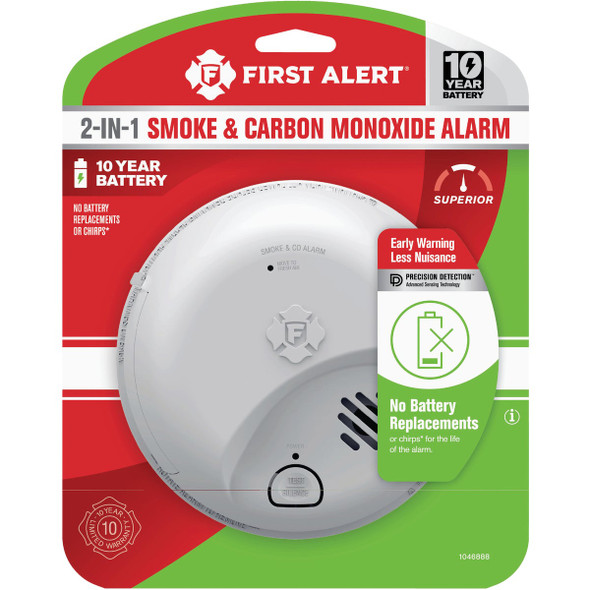 First Alert 10yrbat/Dc Smke/Co Alarm 1046888