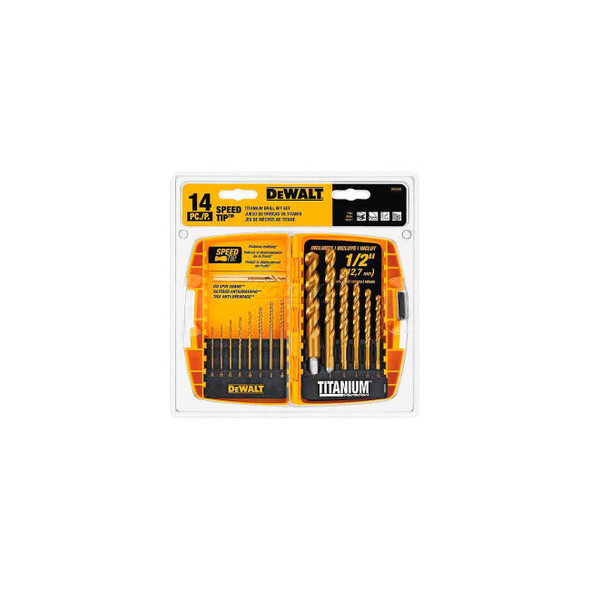 DeWalt Titanium Speed Tip Drill Bit Set DW1341 14 Piece Set