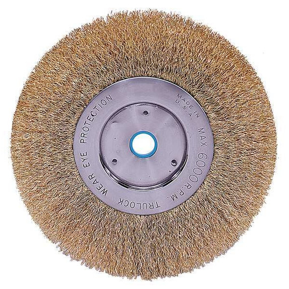 Weiler Crimped Wire Wheel Wire Brush, Arbor, 6" 93801