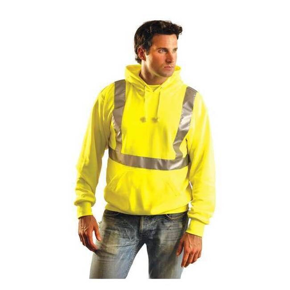 Occunomix Sweatshirt, 2, R, Cotton/Polyester, Yellow, XL LUX-SWTLH-YXL