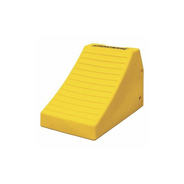Checkers Wheel Chock,16 In H,Urethane,Yellow MC3011