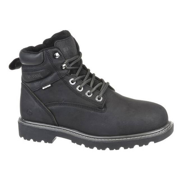 Wolverine Men's 6-Inch Work Boot, 13 XW, Steel Toe, 6 in H, Black, W10694 W10694