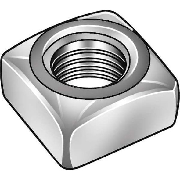 3/4"-10 Steel Zinc Plated Finish Square Nut - Regular, 20 pk.