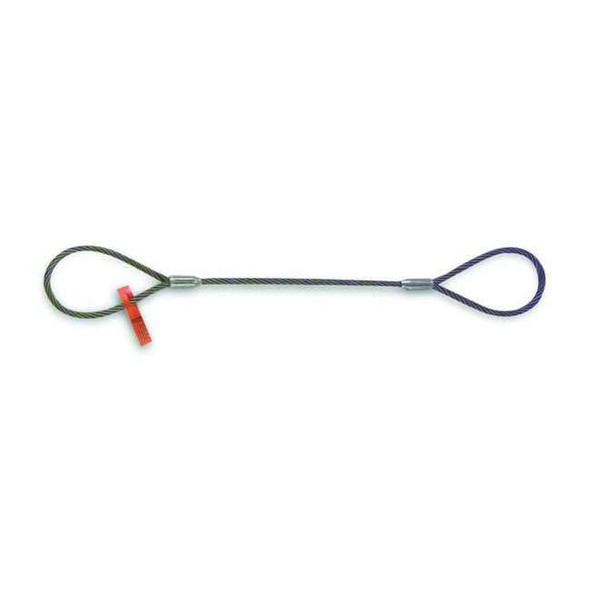 Lift-All Sling, Wire Rope, L4Ft, VLL7800Lb, Dia5/8In 58IEEX4