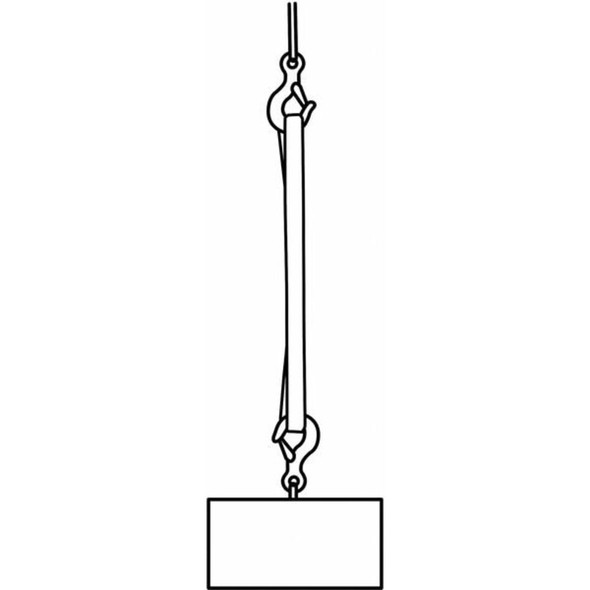 Lift-All Sling, Wire Rope, L4Ft, VLL7800Lb, Dia5-8In 58IEEX4