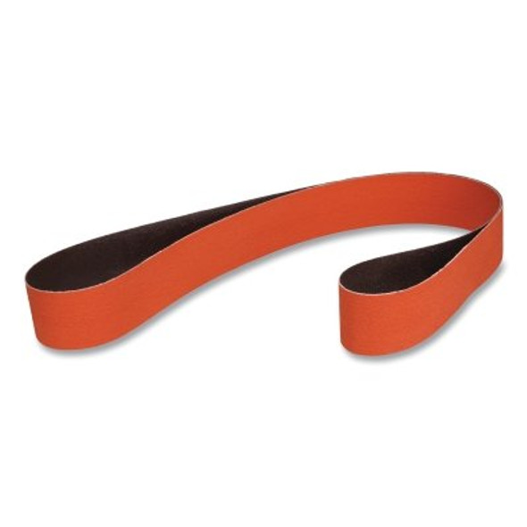 Cloth Belt, 777F, YF-Weight, 3-1/2 in W x 15-1/2 in L, 60 Grit, Ceramic Aluminum Oxide, Fabri-lok/Single-flex