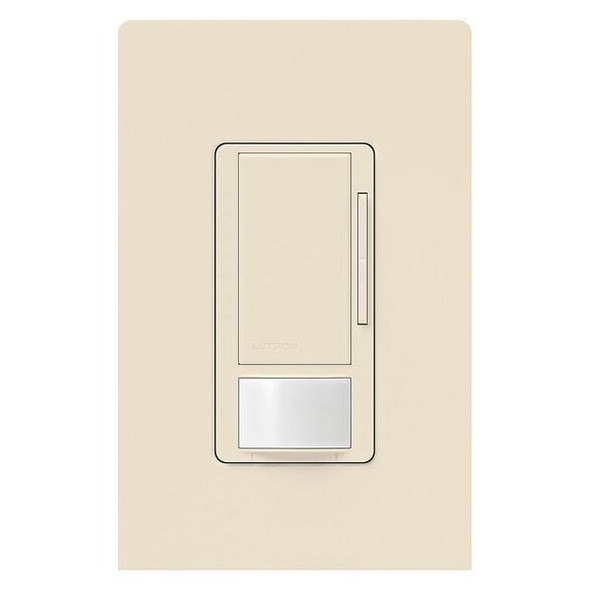 Lutron Occ/Vac Dimmer Snsr,Wall,Light Almond MS-Z101-LA