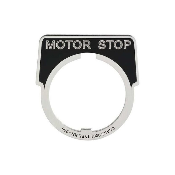 Schneider Electric Legend Plate, Half-Round, Black 9001KN237