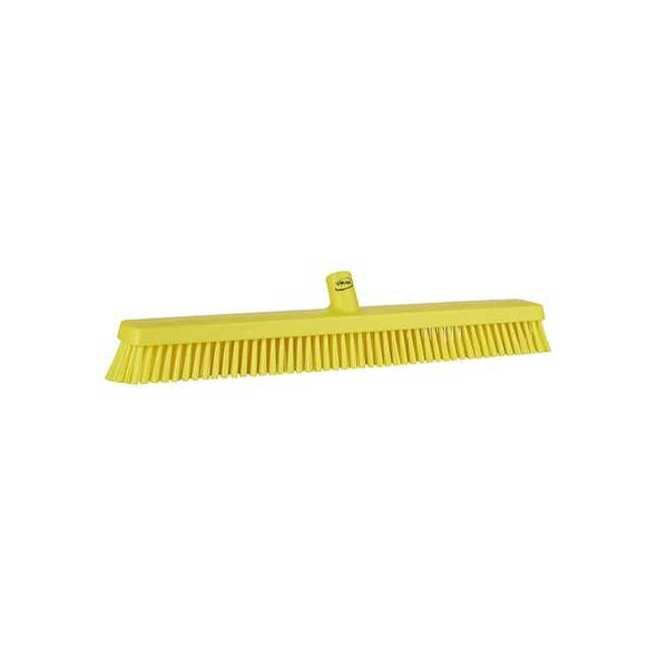 Remco 24 in Sweep Face Broom Head, Soft/Stiff Combination, Yellow 31956