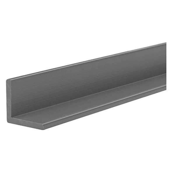 Gray PVC Type 1 PVC Angle Stock, 1 ft L, 0.125 in T, 7,200 psi