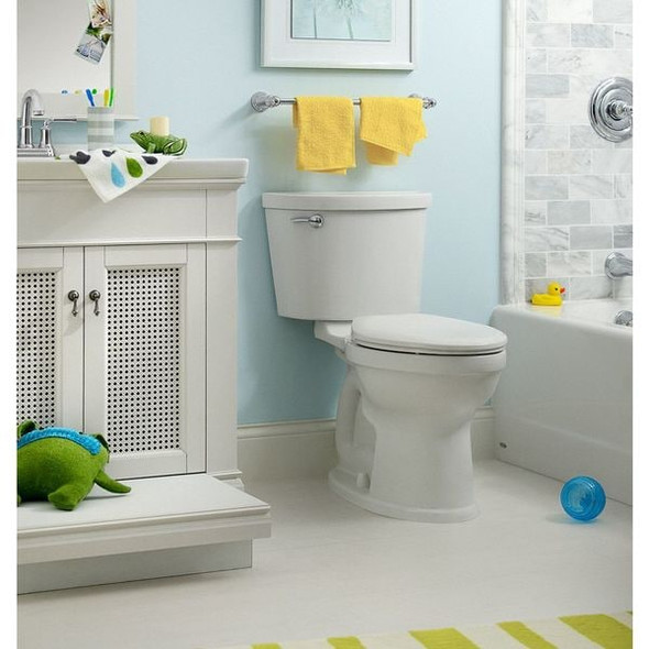 American Standard Toilet Bowl, 1.28 gpf, Gravity Fed, Floor Mount, Round, White 3195B101.020