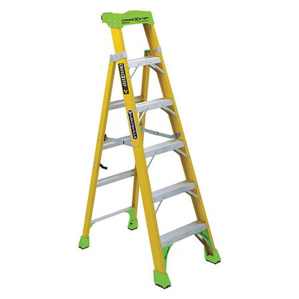 Louisville 6 ft Fiberglass Stepladder, 375 lb Capacity FXS1406HD