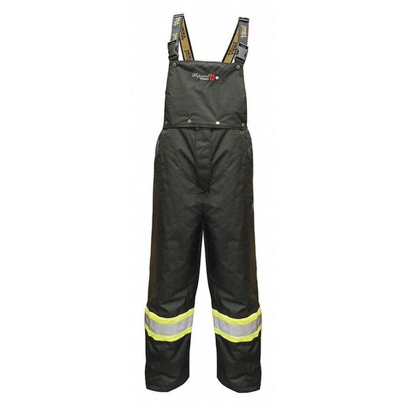 Flame-Resistant Insulated Rain Bib Pants, M, 30 1/2 in Inseam, Polyester