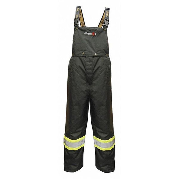 Flame-Resistant Insulated Rain Bib Pants, L, 31 in Inseam, Polyester