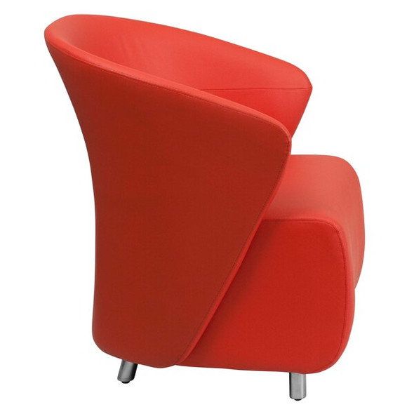 Flash Furniture Leather Lounge Chair,Red ZB-6-GG Flash Furniture Leather Lounge Chair,Red ZB-6-GG