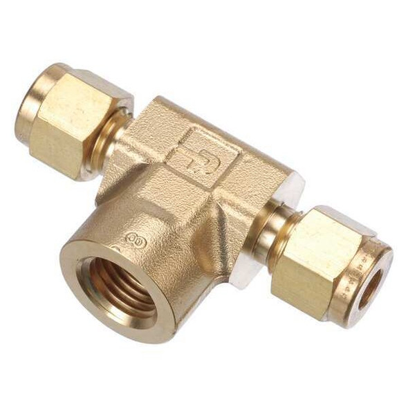Parker 1/4" A-LOK x FNPT Brass Tee 4FBT4N-B