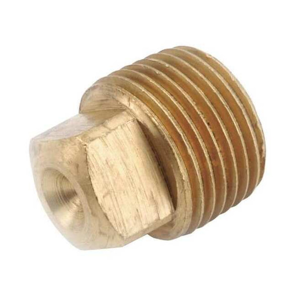 Low Lead Brass Square Head Plug, Male NPT, 1/8" Pipe Size