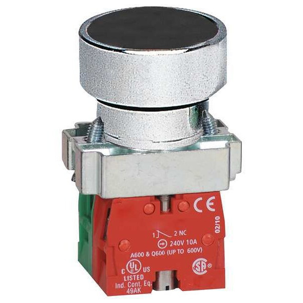 Dayton Push Button Operator, 22 mm, 1NO/1NC, Black 30G236