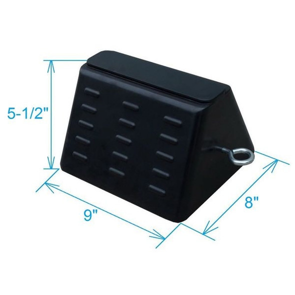Manufacturer Varies Wheel Chock,Molded Rbr w/Stl Grab,Black 22XW82