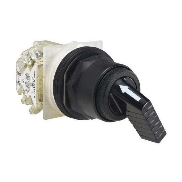 Schneider Electric Non-Illum Selector Switch,Chrome,Ext Lvr 9001SKS11FBH13